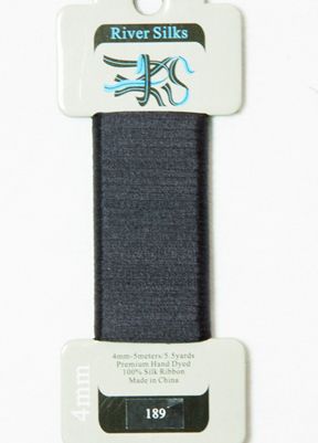 189 Licorice 4mm silk ribbon